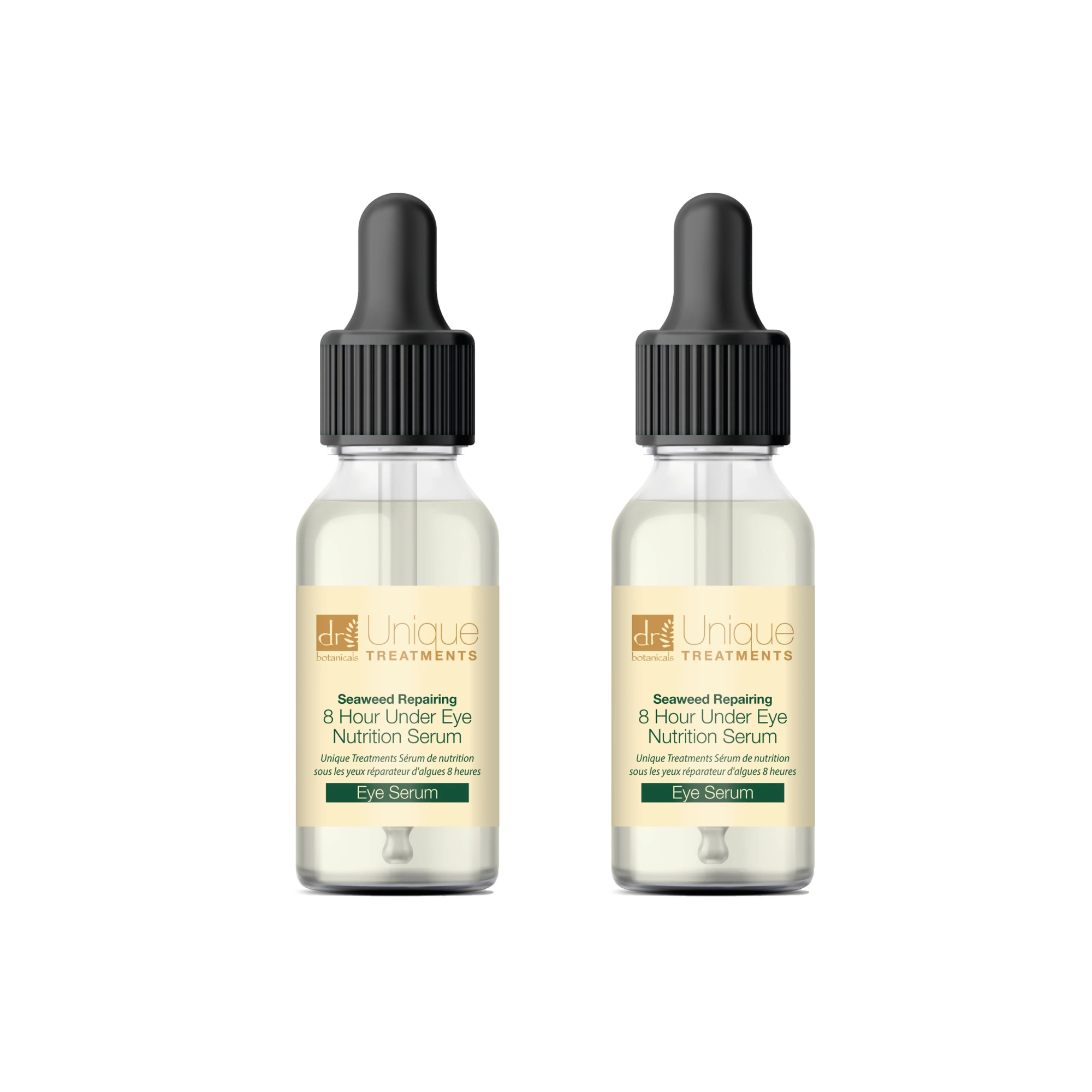 Dr Botanicals Unique Treatments Seaweed Repairing 8 Hour Under Eye Nutrition Serum 15ml Twin Value Savings Pack