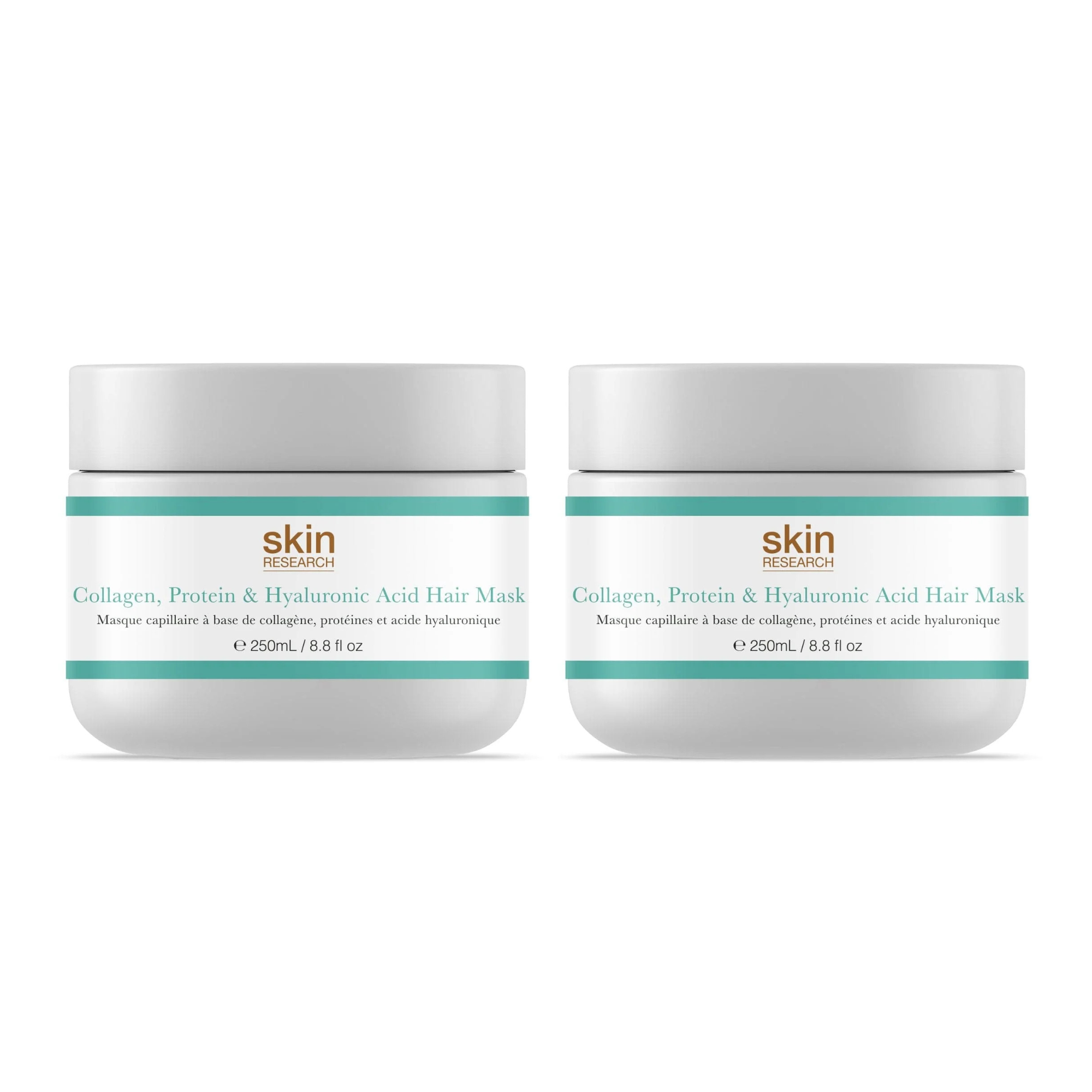 Skin Research Collagen, Protein & Hyaluronic Acid Hair Mask 250ml Twin Value Savings Pack - skinChemists