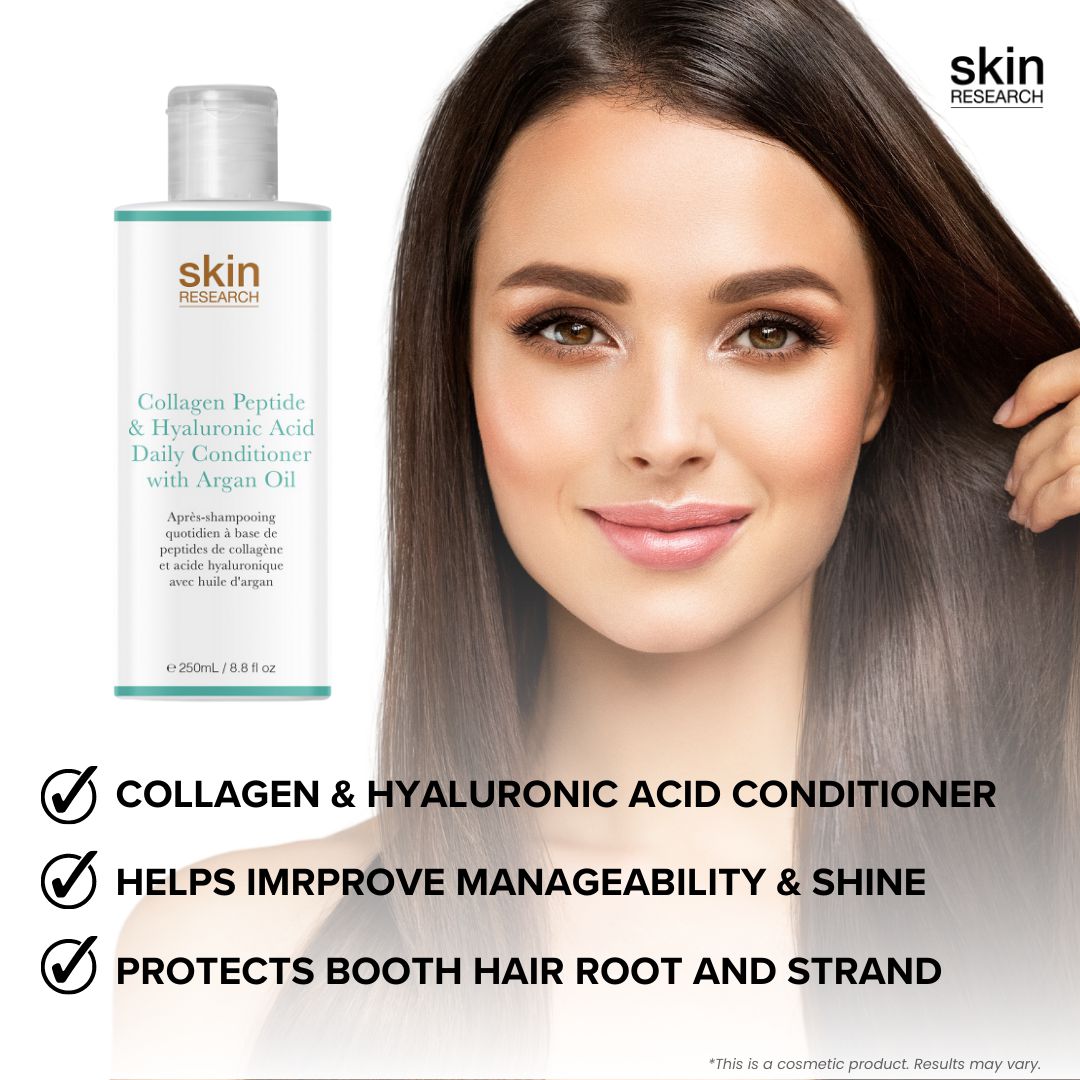 Skin Research Collagen Peptide & Hyaluronic Acid Daily Conditioner with Argan Oil 250ml Twin Value Savings Pack - skinChemists