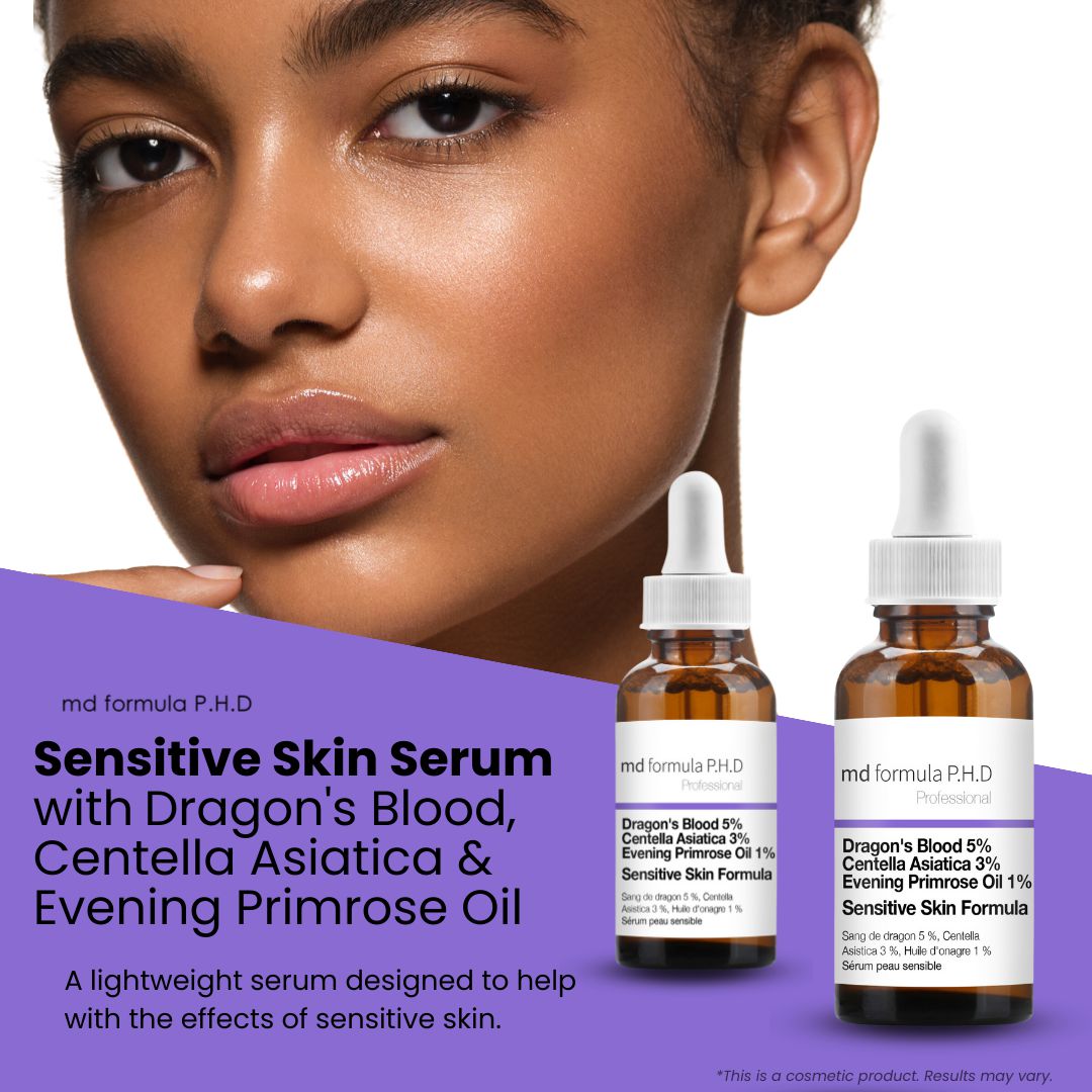 MD Formula Sensitive Skin Serum Dragon's Blood 5%, Centella Asistica 3%, Evening Primrose Oil 1% 30ml Twin Value Savings Pack - skinChemists