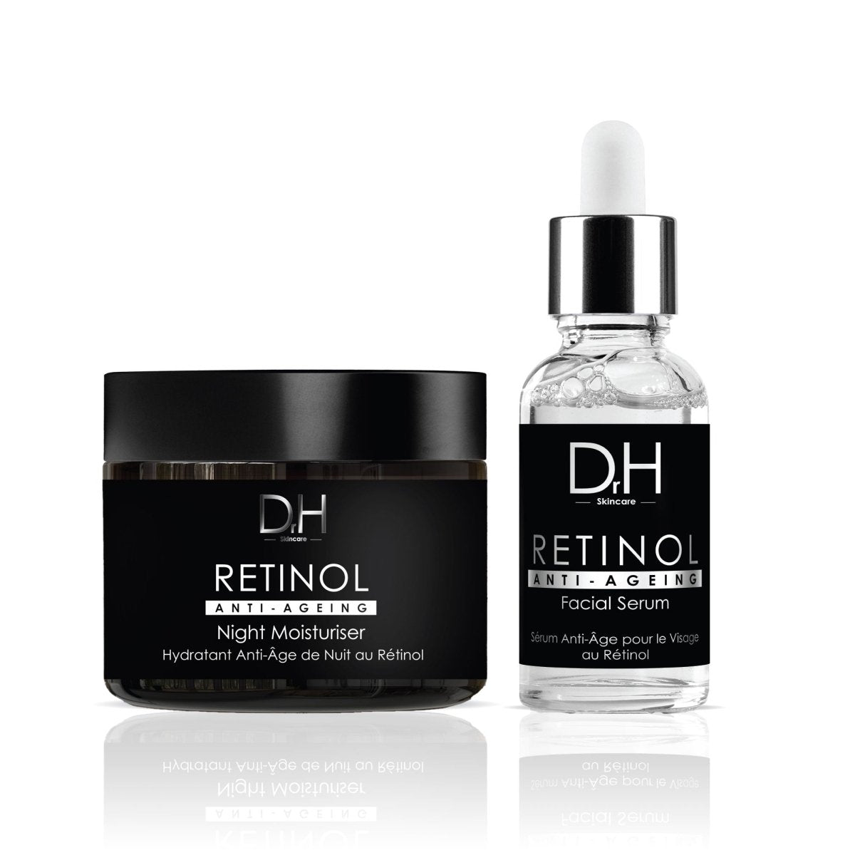 Retinol Anti-Ageing Night Moisturiser 60ml + Anti-Aging Retinol Facial Serum 30ml - skinChemists